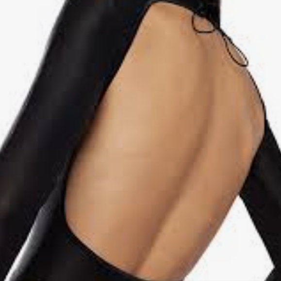 Savage X Fenty Women's Mesh Lace up Bum Brazilian sz small colour cavier/ black - Picture 2 of 6